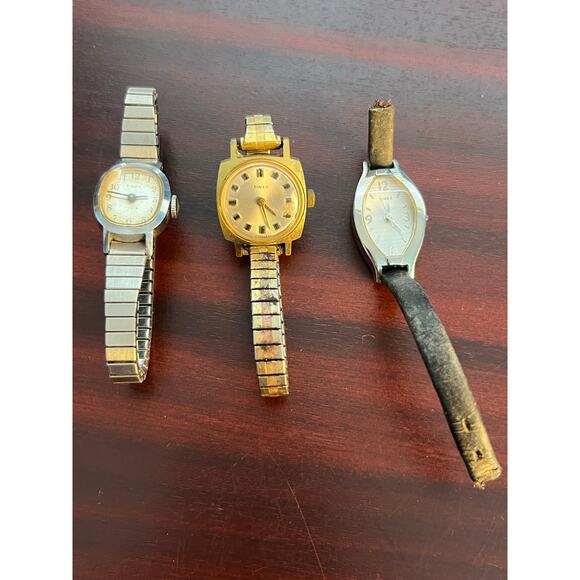 VTG Times Watch Lot of 3 Untested Mexico USA - Picture 1 of 9